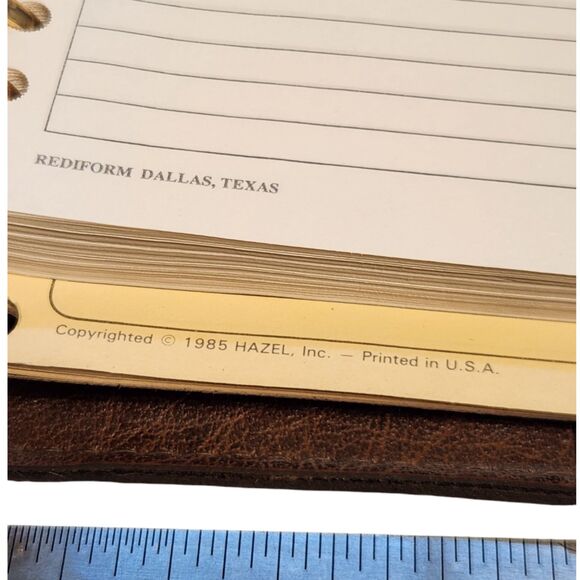 Vintage Emerson Leather Hazel Planner Binder with Blank Pages, 1985 Brown - Picture 5 of 12
